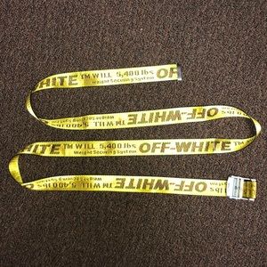 Off White Industrial Belt Yellow and Silver